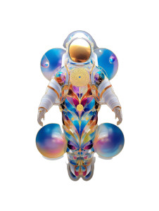 Psychedelic Astronaut Sticker Vinyl Car Decal Sticker – Waterproof & UV-Resistant 8"