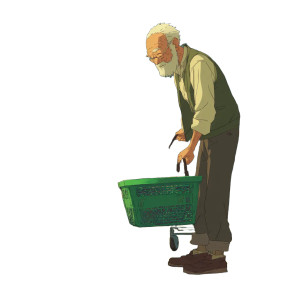 Old Man Shopping Vinyl Car Decal Sticker – Waterproof & UV-Resistant 8" Old Man Shopping Vinyl Car Decal Sticker – Waterproof & UV-Resistant 8"