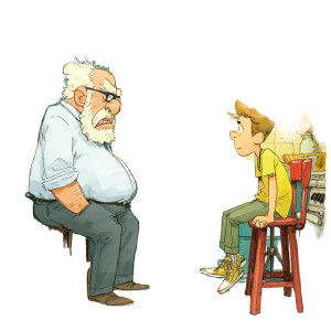Scolding Grandpa Vinyl Car Decal Sticker – Waterproof & UV-Resistant 8" Scolding Grandpa Vinyl Car Decal Sticker – Waterproof & UV-Resistant 8"