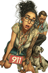 Fainted Woman Sign Vinyl Car Decal Sticker – Waterproof & UV-Resistant 8"