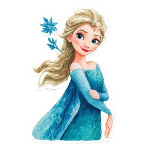 Frozen Elsa Sticker Vinyl Car Decal Sticker – Waterproof & UV-Resistant 8"