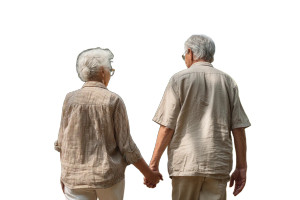 Elderly Couple Strolling Vinyl Car Decal Sticker – Waterproof & UV-Resistant 8" Elderly Couple Strolling Vinyl Car Decal Sticker – Waterproof & UV-Resistant 8"