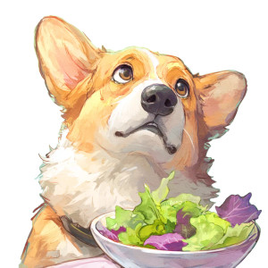 Corgi Eats Salad Vinyl Car Decal Sticker – Waterproof & UV-Resistant 8" Corgi Eats Salad Vinyl Car Decal Sticker – Waterproof & UV-Resistant 8"