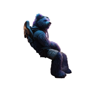 Gaming Blue Bear Vinyl Car Decal Sticker – Waterproof & UV-Resistant 8"
