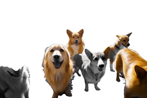 Happy Doggos Crowd Vinyl Car Decal Sticker – Waterproof & UV-Resistant 8"