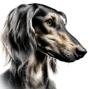 Saluki Portrait Vinyl Car Decal Sticker – Waterproof & UV-Resistant 8"