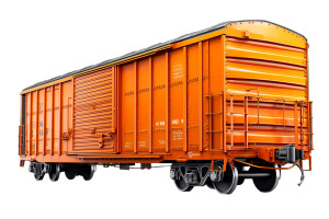 Orange Freight Car Vinyl Car Decal Sticker – Waterproof & UV-Resistant 8"