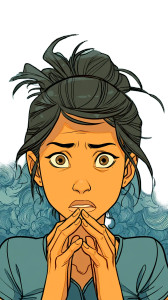 Anxious Cartoon Portrait Vinyl Car Decal Sticker – Waterproof & UV-Resistant 8"