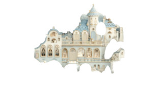 Magical Korean Palace Vinyl Car Decal Sticker – Waterproof & UV-Resistant 8"