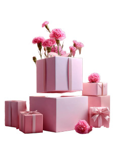 Pink Elegant Podium Vinyl Car Decal Sticker – Waterproof & UV-Resistant 8"