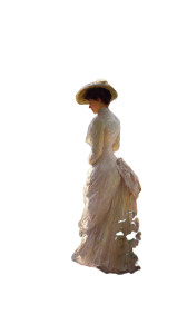 Graceful Garden Stroll Vinyl Car Decal Sticker – Waterproof & UV-Resistant 8"