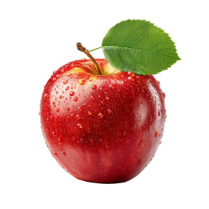 Fresh Red Apple Vinyl Car Decal Sticker – Waterproof & UV-Resistant 8"