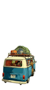 Totoro Road Trip V2 Vinyl Car Decal Sticker – Waterproof & UV-Resistant 8"