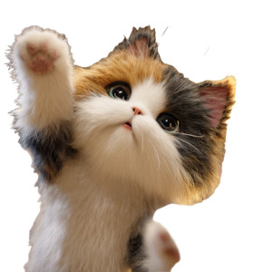 Beckoning Kitten Vinyl Car Decal Sticker – Waterproof & UV-Resistant 8"