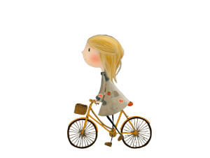Yellow-Haired Girl Biking Vinyl Car Decal Sticker – Waterproof & UV-Resistant 8" Yellow-Haired Girl Biking Vinyl Car Decal Sticker – Waterproof & UV-Resistant 8"