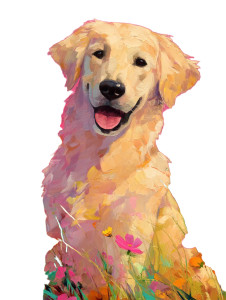 Happy Golden Retriever V12 Vinyl Car Decal Sticker – Waterproof & UV-Resistant 8"