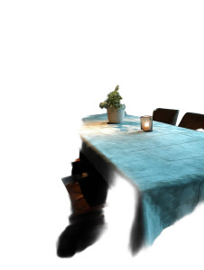 Elegant Dining Table Vinyl Car Decal Sticker – Waterproof & UV-Resistant 8"