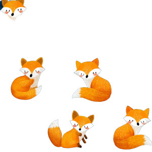 Vibrant Fox Pattern Vinyl Car Decal Sticker – Waterproof & UV-Resistant 8"