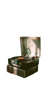 Vintage Record Player V5 Vinyl Car Decal Sticker – Waterproof & UV-Resistant 8"