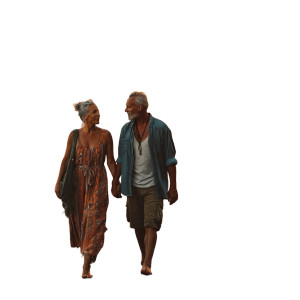 Couple At Sunset V5 Vinyl Car Decal Sticker – Waterproof & UV-Resistant 8"