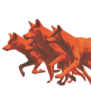 Metallic Moon Wolves Vinyl Car Decal Sticker – Waterproof & UV-Resistant 8"