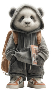 Streetwear Panda Cub Vinyl Car Decal Sticker – Waterproof & UV-Resistant 8"