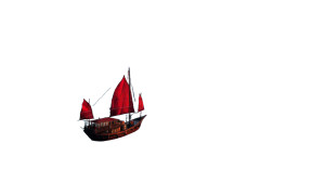 Chinese Junk Boat Vinyl Car Decal Sticker – Waterproof & UV-Resistant 8"