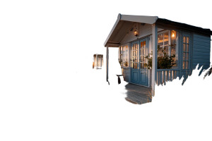 Beach Cabins Vinyl Car Decal Sticker – Waterproof & UV-Resistant 8"