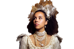 Queen Charlotte Portrait Vinyl Car Decal Sticker – Waterproof & UV-Resistant 8"