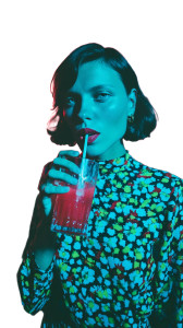 Woman With Cocktail Vinyl Car Decal Sticker – Waterproof & UV-Resistant 8"