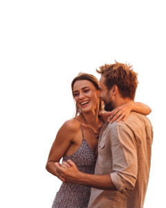 Dancing Couple Evening Vinyl Car Decal Sticker – Waterproof & UV-Resistant 8"