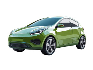 Modern E-Car Vinyl Car Decal Sticker – Waterproof & UV-Resistant 8"