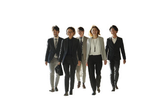 Japanese Group Walking Vinyl Car Decal Sticker – Waterproof & UV-Resistant 8"