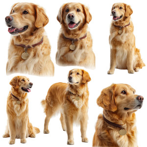 Golden Retriever Portrait V10 Vinyl Car Decal Sticker – Waterproof & UV-Resistant 8"