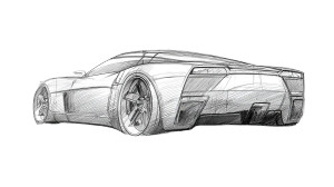 Concept Sports Car Vinyl Car Decal Sticker – Waterproof & UV-Resistant 8"