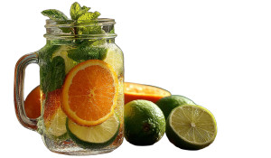 Refreshing Infused Water Vinyl Car Decal Sticker – Waterproof & UV-Resistant 8"