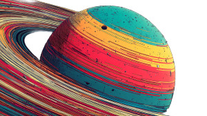 Vibrant Animated Planet Vinyl Car Decal Sticker – Waterproof & UV-Resistant 8"