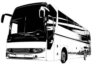Modified Bus Silhouette Vinyl Car Decal Sticker – Waterproof & UV-Resistant 8"