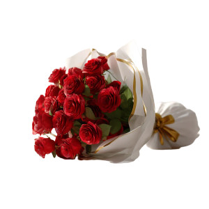 Red Roses Bouquet V2 Vinyl Car Decal Sticker – Waterproof & UV-Resistant 8"