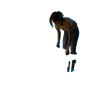 Housewife Cleaning Evening Vinyl Car Decal Sticker – Waterproof & UV-Resistant 8"