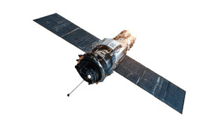 Futuristic Satellite Orbiting Vinyl Car Decal Sticker – Waterproof & UV-Resistant 8"