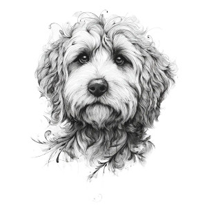 Scribbled Cockapoo Vinyl Car Decal Sticker – Waterproof & UV-Resistant 8"