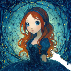 Dreamy Bishoujo Painting Vinyl Car Decal Sticker – Waterproof & UV-Resistant 8"