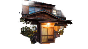 Aged Japanese House Vinyl Car Decal Sticker – Waterproof & UV-Resistant 8"