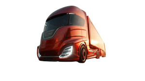 Futuristic Red Truck Vinyl Car Decal Sticker – Waterproof & UV-Resistant 8"