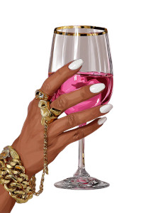 Hand Holding Wine Glass Vinyl Car Decal Sticker – Waterproof & UV-Resistant 8"