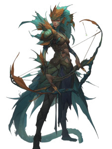 Merfolk Archer Vinyl Car Decal Sticker – Waterproof & UV-Resistant 8"