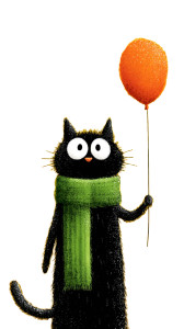 Cheerful Cartoon Cat Vinyl Car Decal Sticker – Waterproof & UV-Resistant 8"