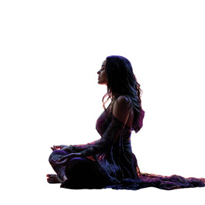 Mystic Meditating Brunette Vinyl Car Decal Sticker – Waterproof & UV-Resistant 8"