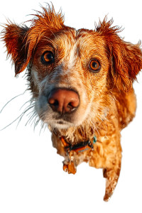 Running Beach Dog Vinyl Car Decal Sticker – Waterproof & UV-Resistant 8"